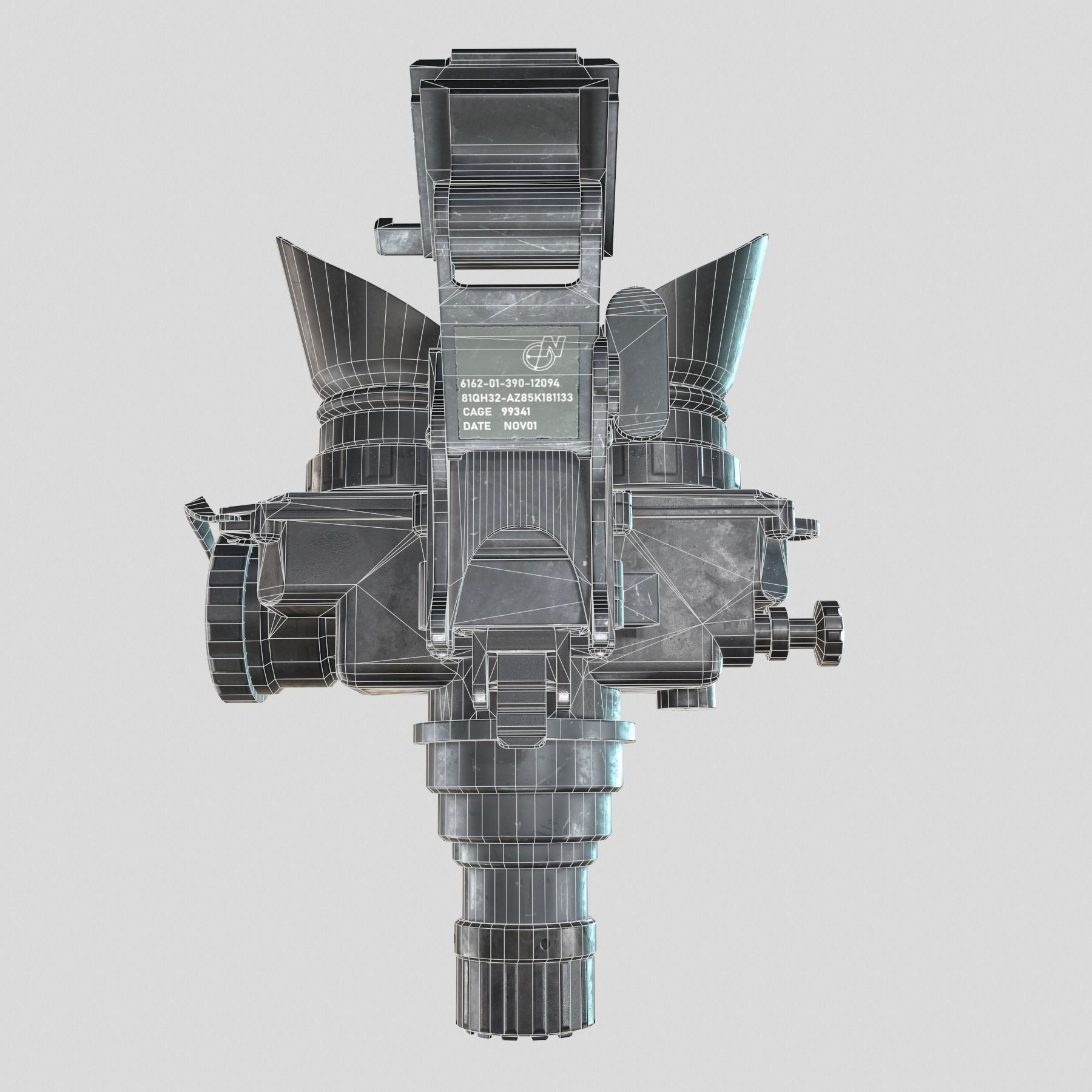 ATN PVS7-3 Gen 3 Night Vision Low-poly 3D model_12