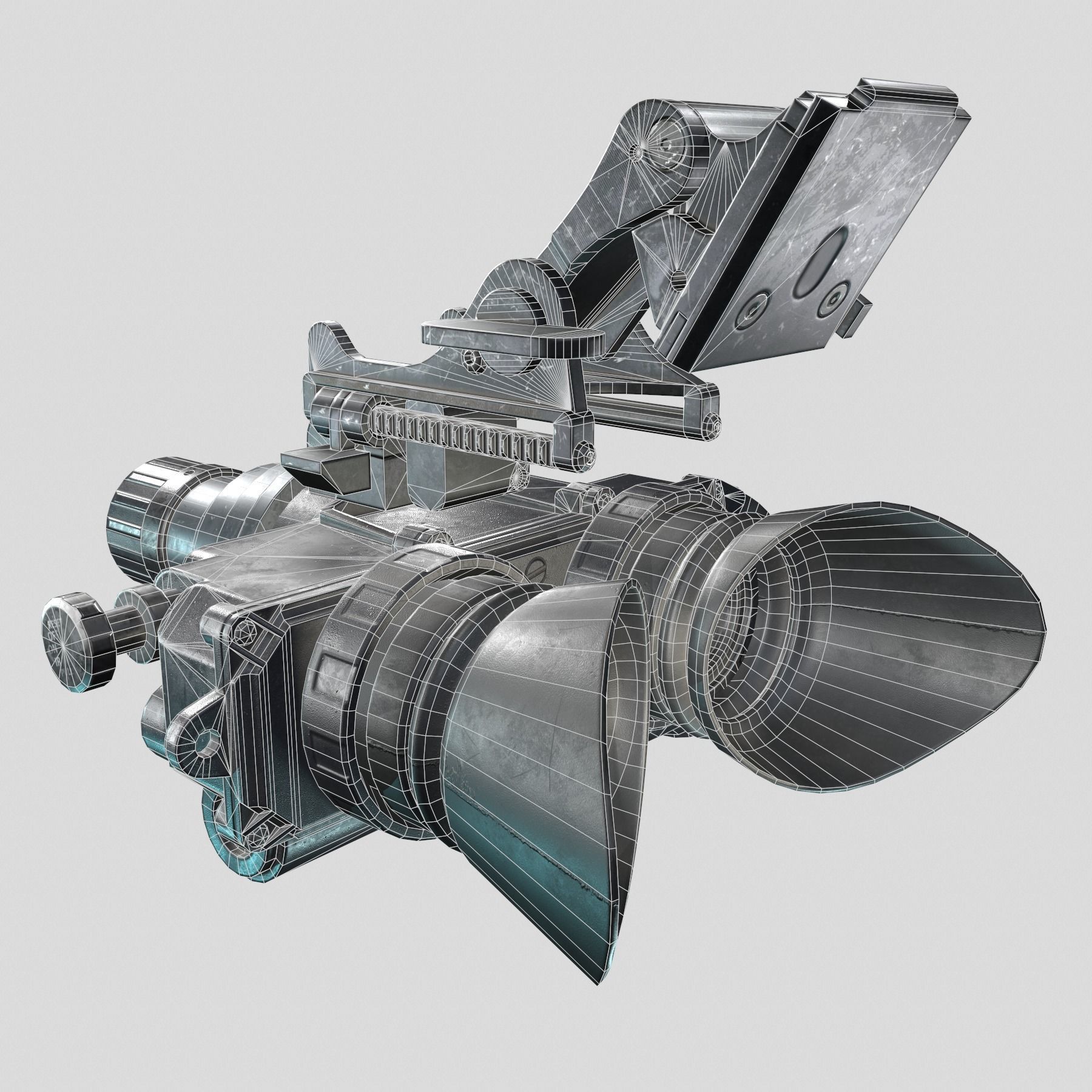 ATN PVS7-3 Gen 3 Night Vision Low-poly 3D model_14