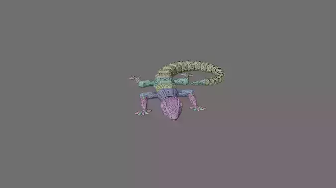 ARTICULATED GECKO LIZARD 3D print model