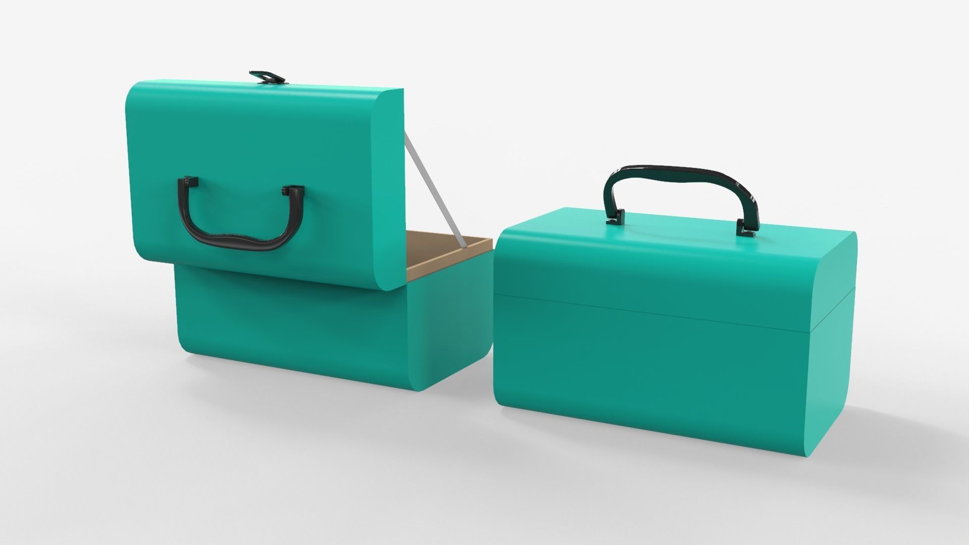 Children Cardboard Chest Suitcase 3D model_7