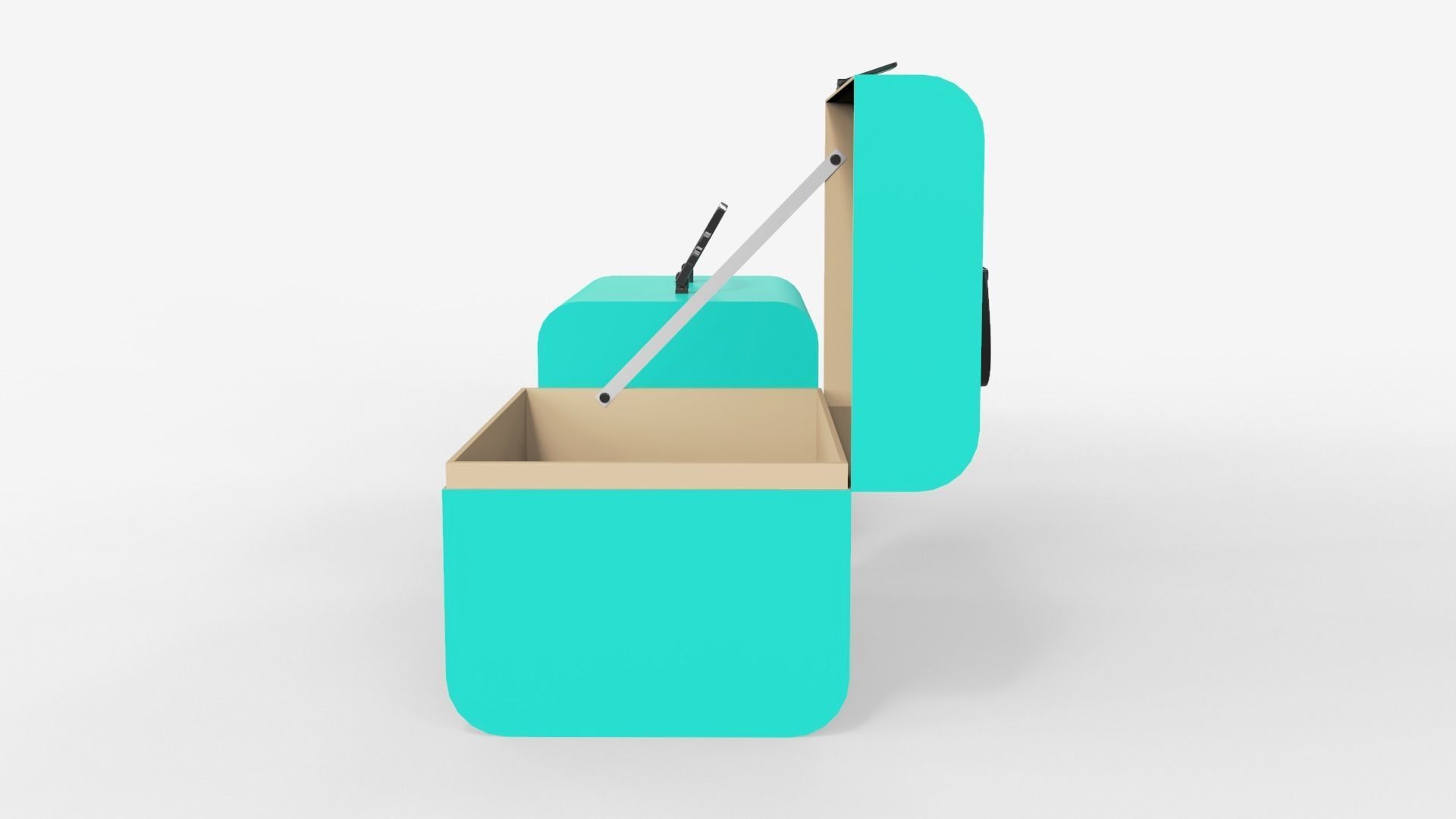 Children Cardboard Chest Suitcase 3D model_5