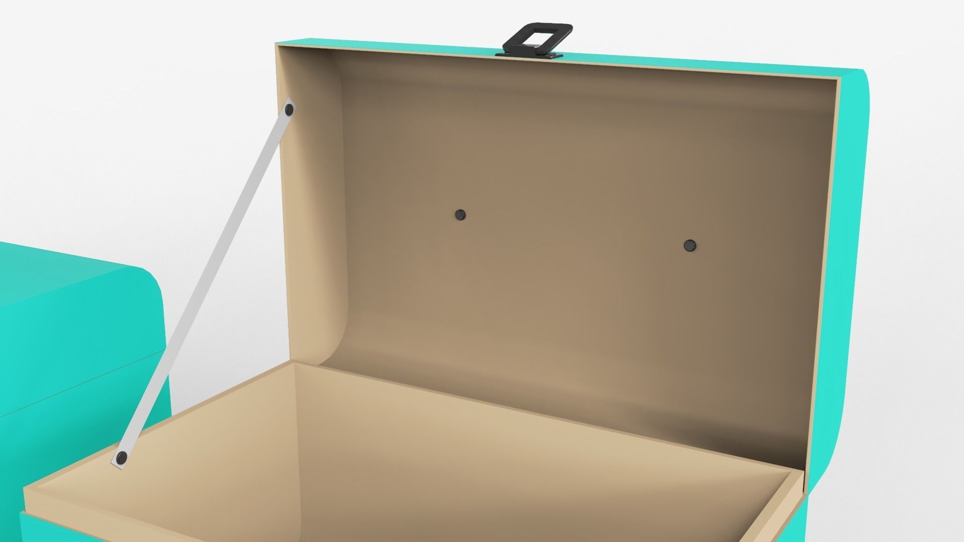 Children Cardboard Chest Suitcase 3D model_1