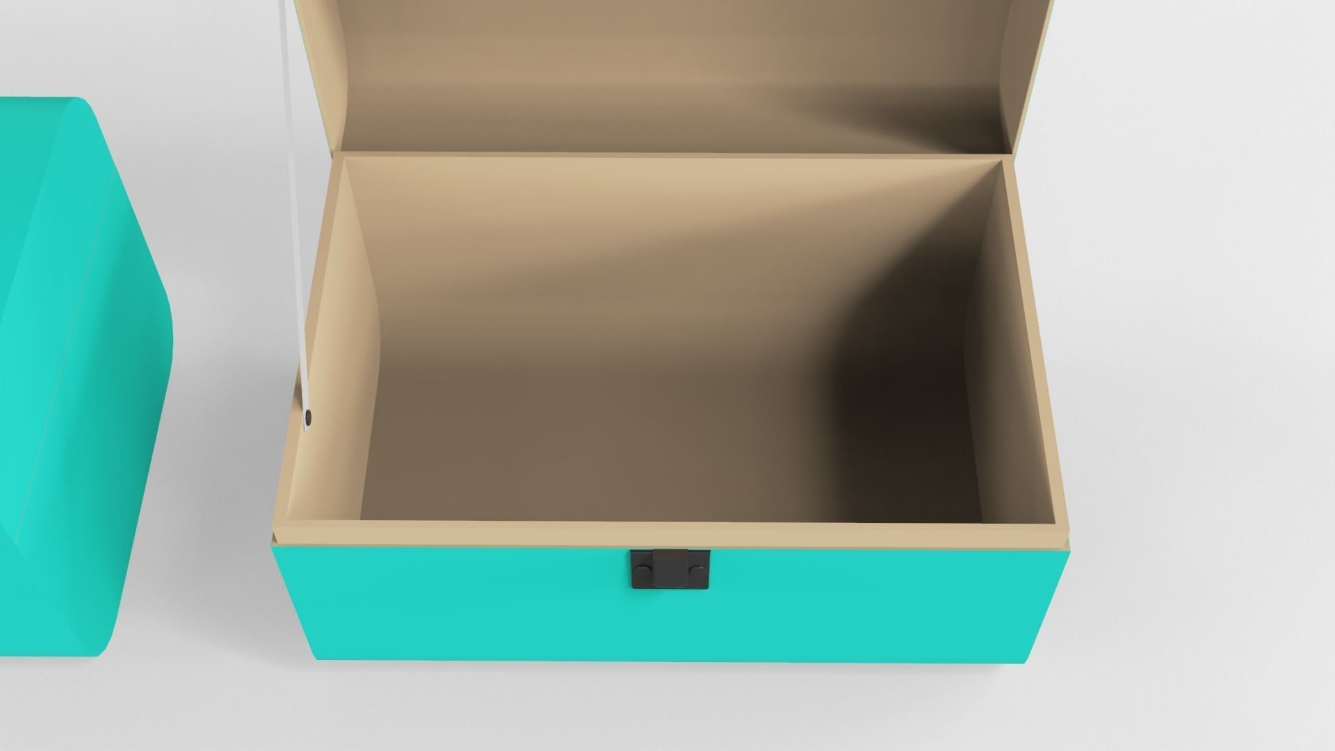 Children Cardboard Chest Suitcase 3D model_2