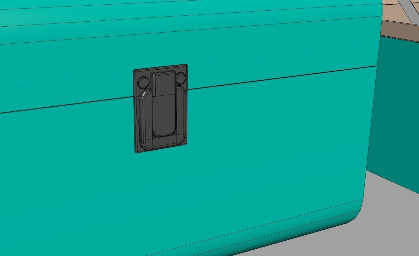 Children Cardboard Chest Suitcase 3D model_13