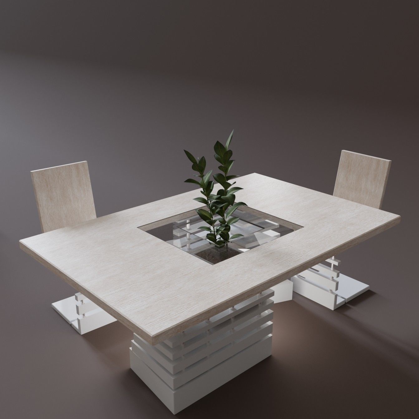 Modern furniture  Air design  Wood 3D model_1