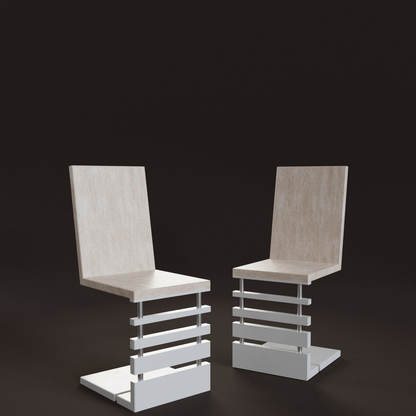 Modern furniture  Air design  Wood 3D model_6