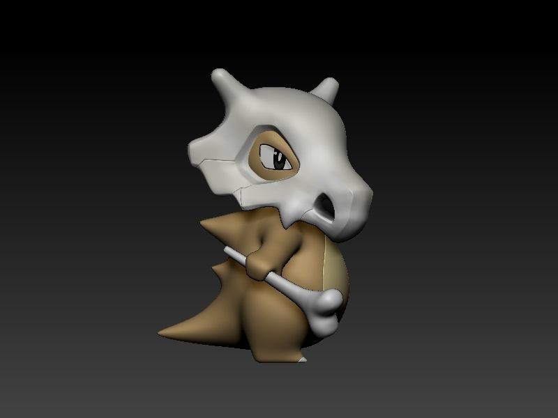 Pokemon cubone 3D print model_7