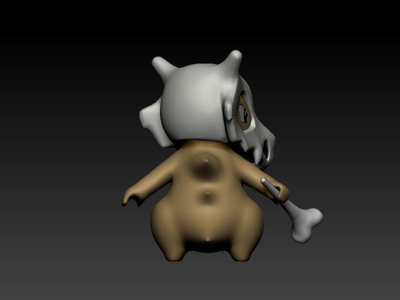 Pokemon cubone 3D print model_5