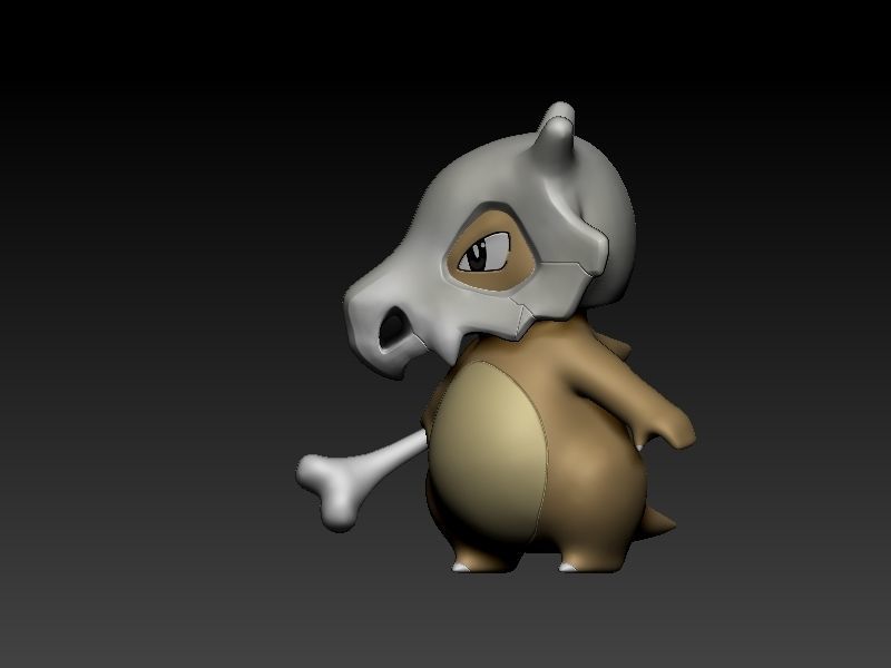 Pokemon cubone 3D print model_3