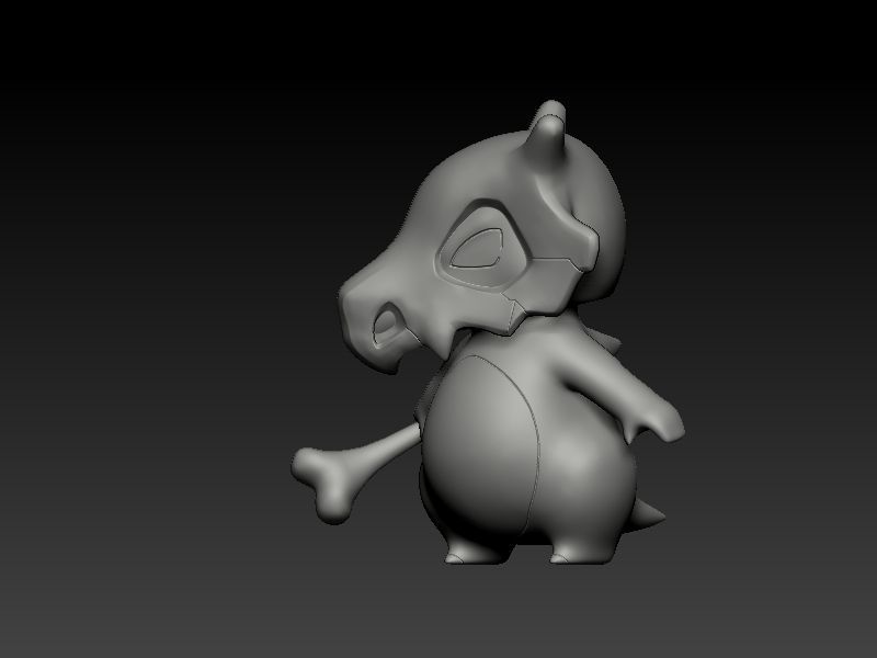 Pokemon cubone 3D print model_4