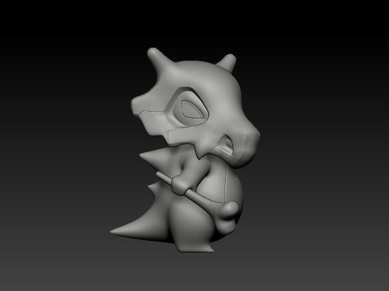 Pokemon cubone 3D print model_8