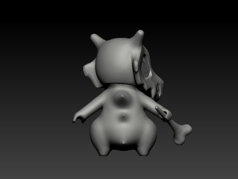 Pokemon cubone 3D print model_6