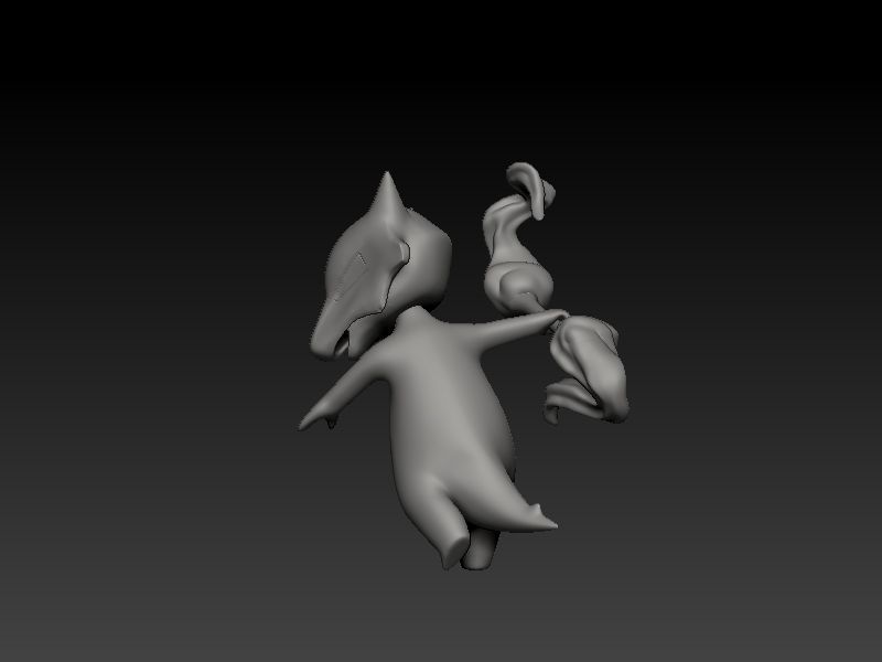 pokemon alola marowak 3D print model_4