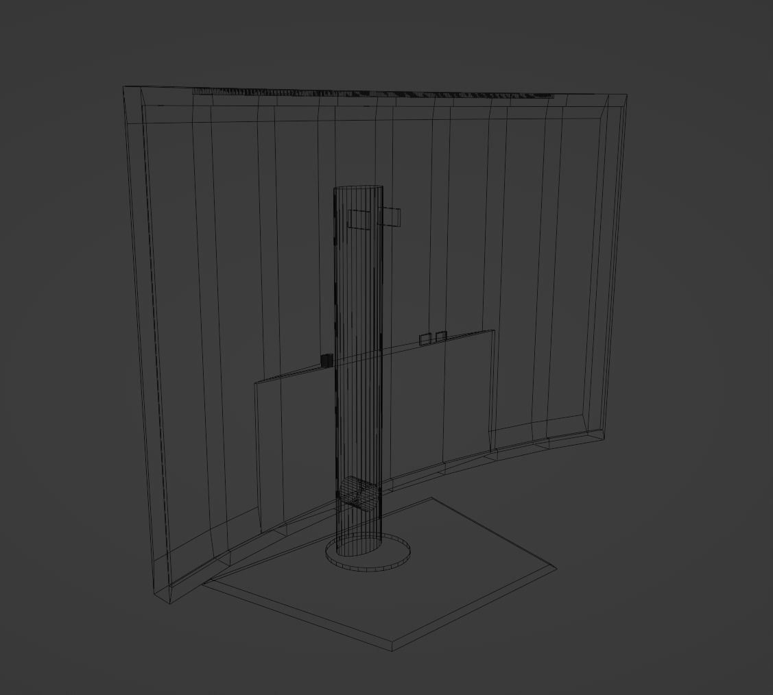 Generic gaming monitor Low-poly 3D model_3