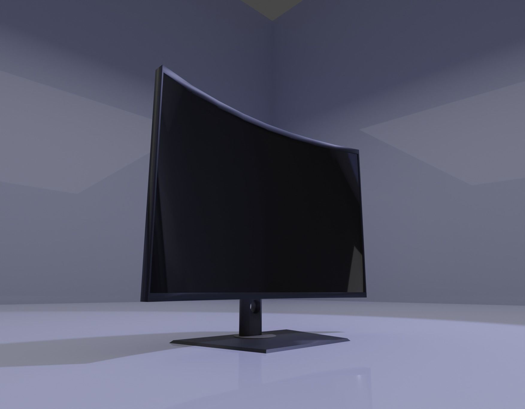 Generic gaming monitor Low-poly 3D model_4