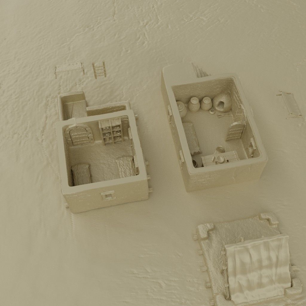 Desert House Tabletop Terrain 28 mm 3D print model_3