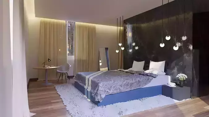 Master Bedroom interior scene 3D model