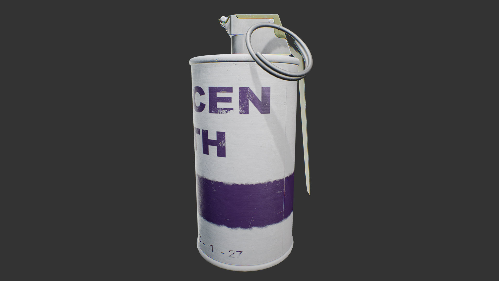 AN-M14 Incendiary Grenade Low-poly 3D model_11