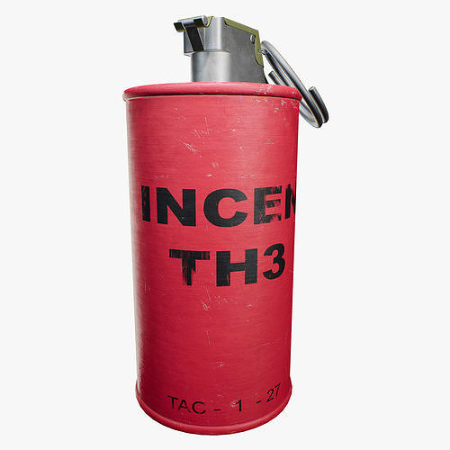 AN-M14 Incendiary Grenade Low-poly 3D model