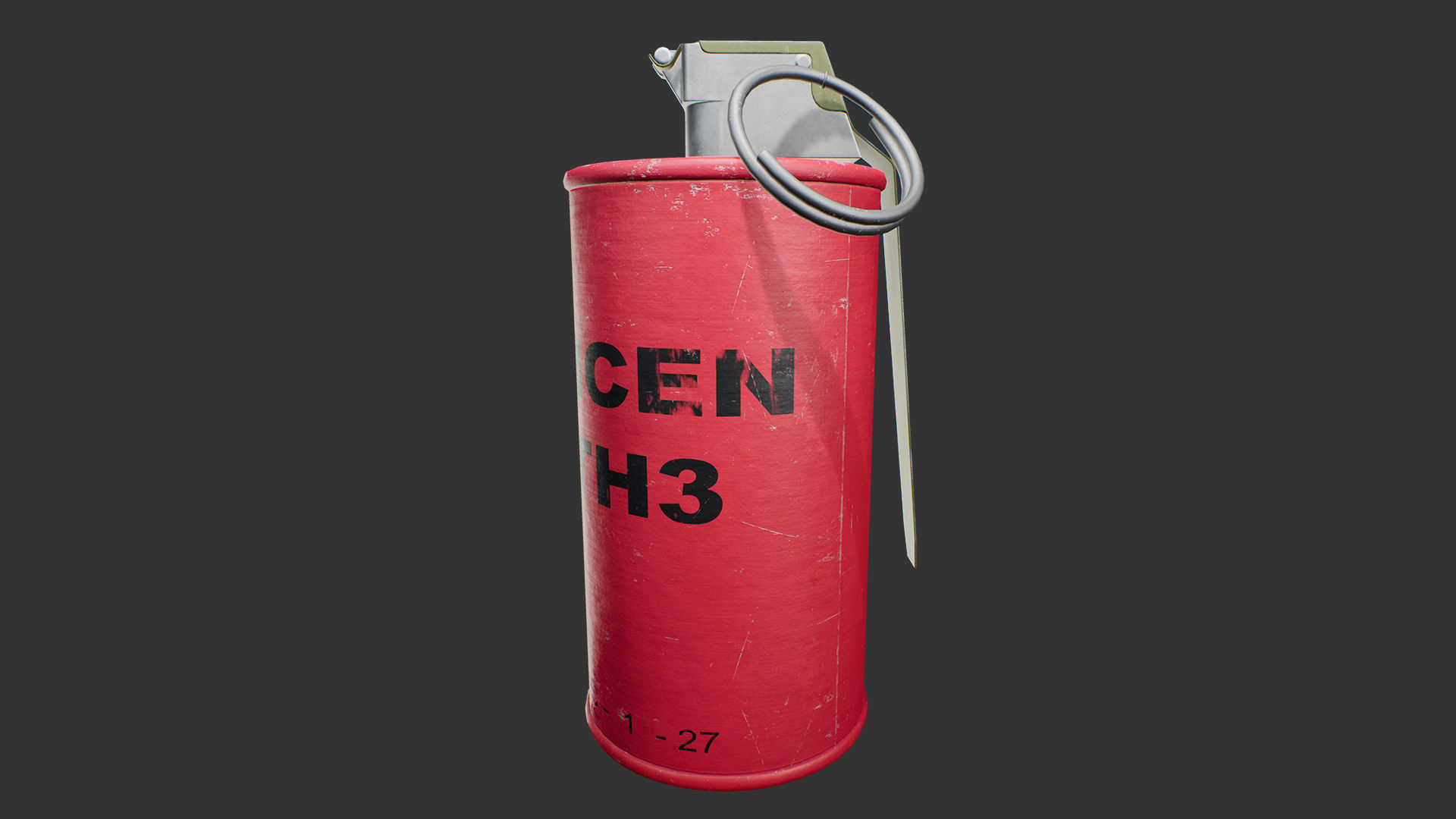 AN-M14 Incendiary Grenade Low-poly 3D model_5
