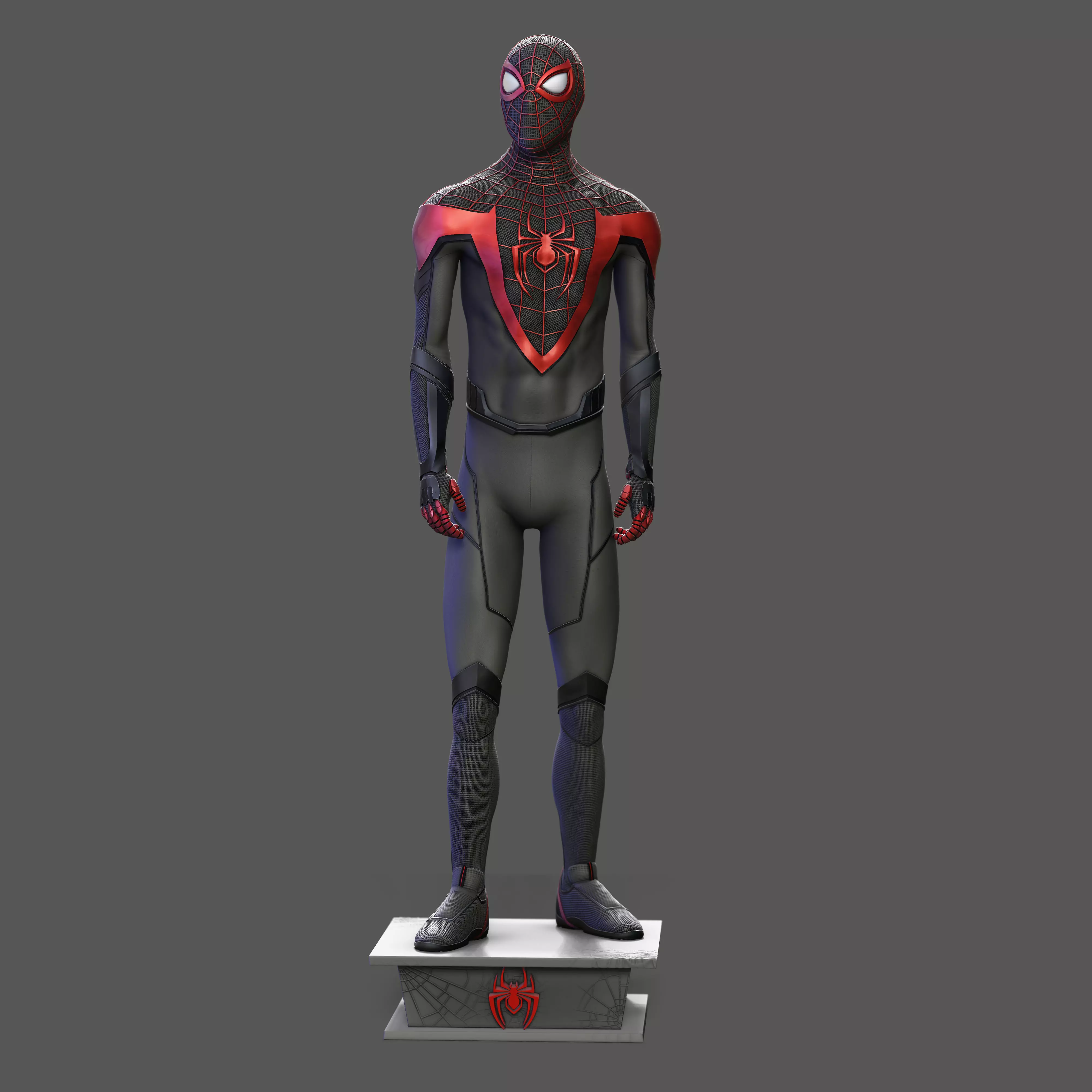 SPIDERMAN MILES MORALES STATUE 3D print model