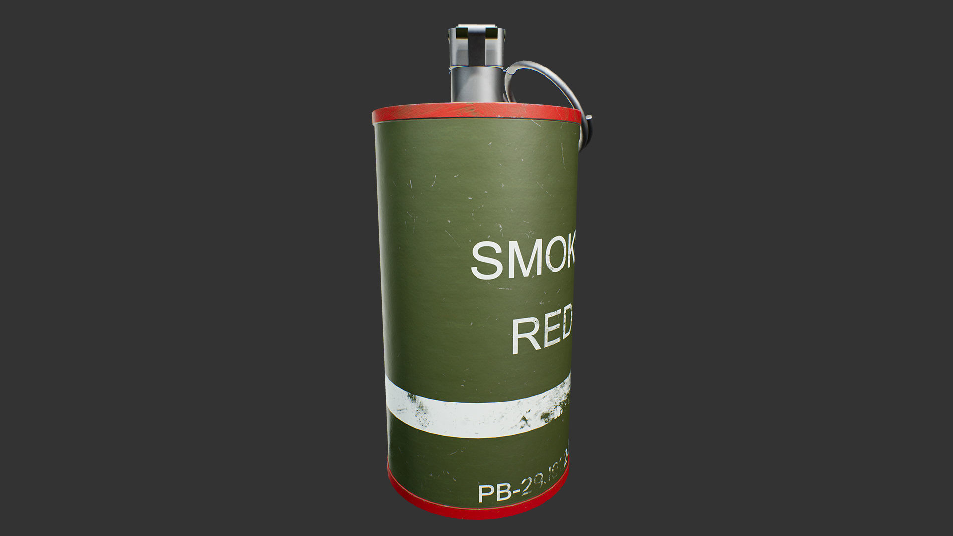 M18 Smoke Grenade Low-poly 3D model_3
