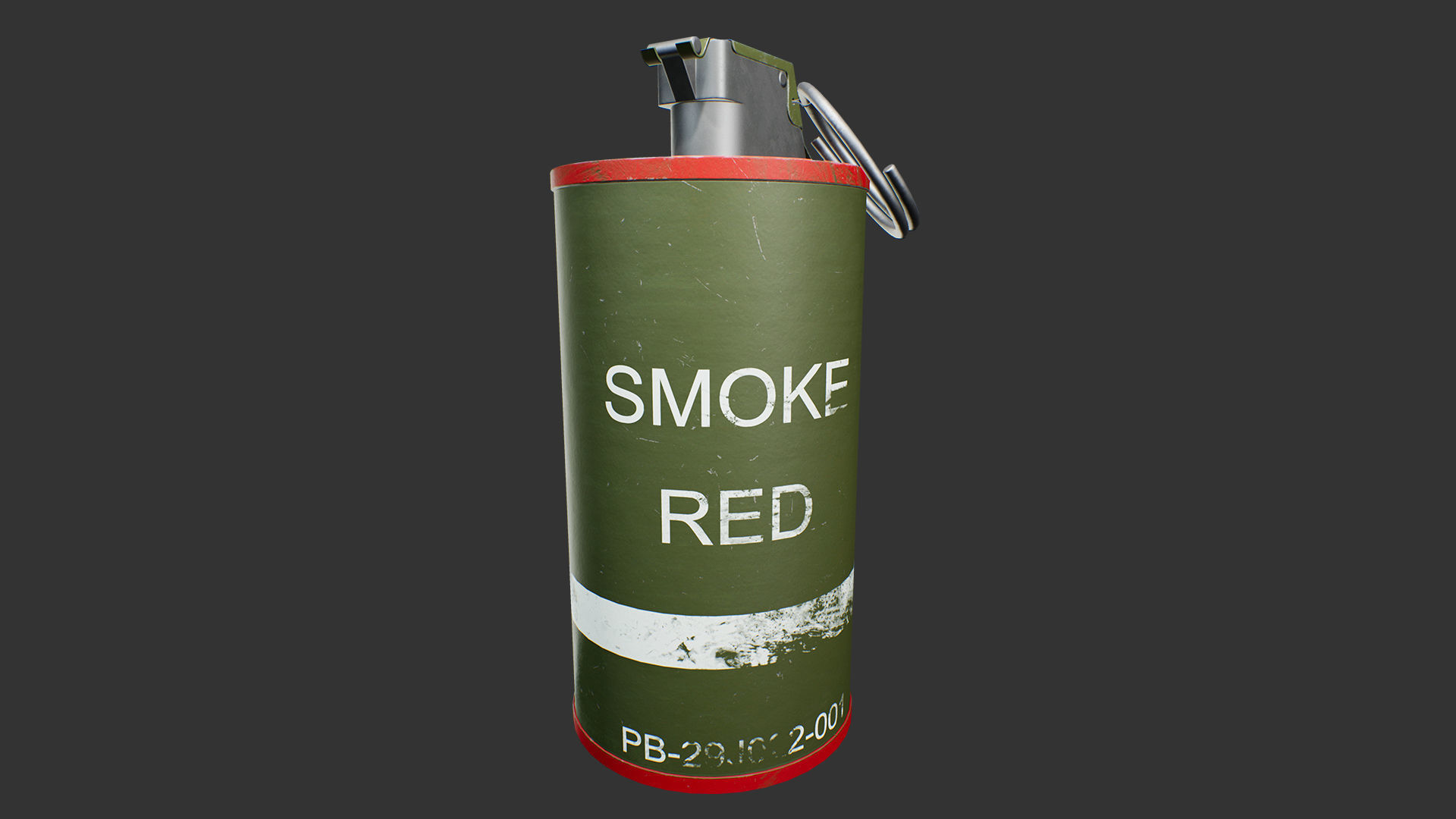 M18 Smoke Grenade Low-poly 3D model_6