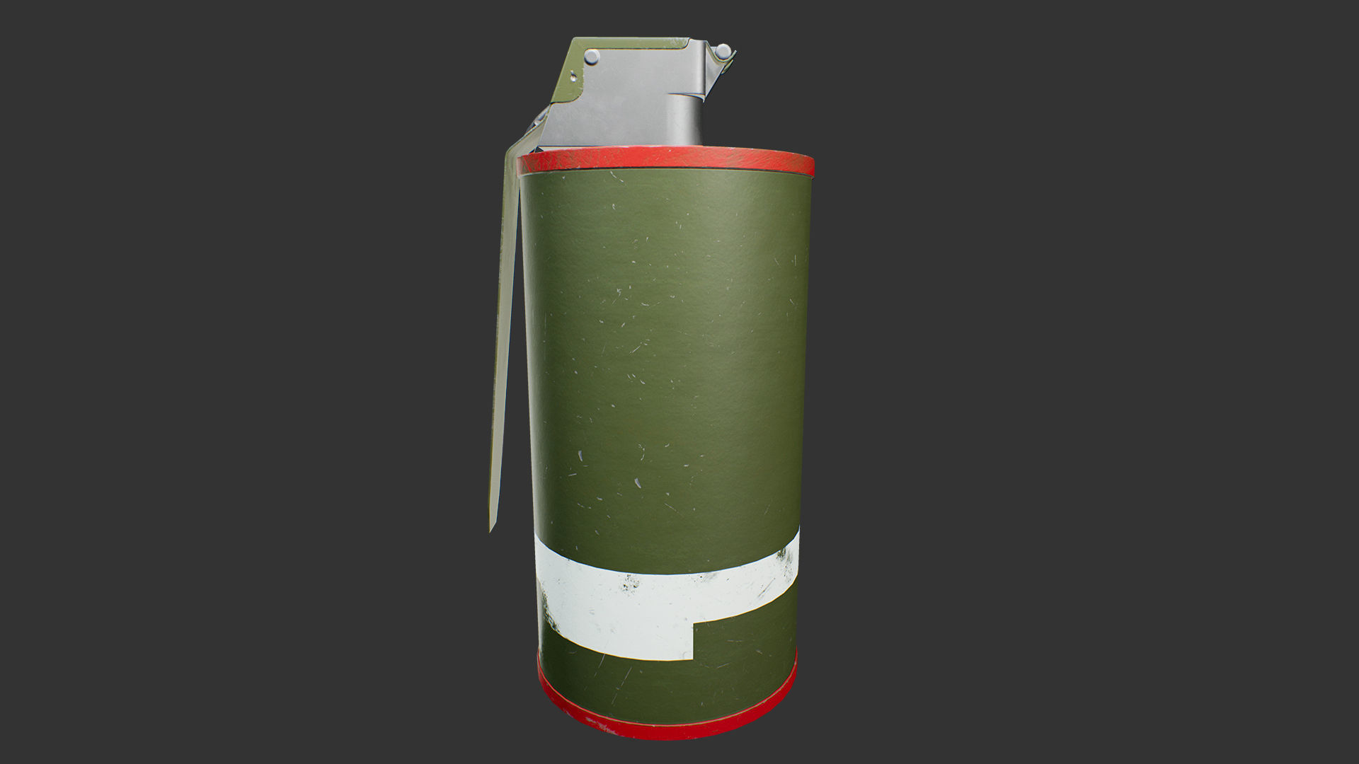 M18 Smoke Grenade Low-poly 3D model_2