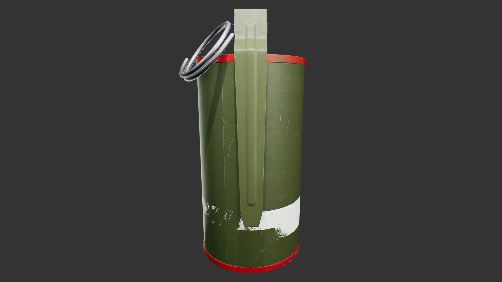 M18 Smoke Grenade Low-poly 3D model_5