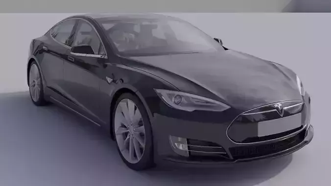 Tesla Model S 3D model High quality Interior 3D model Low-poly 3D model