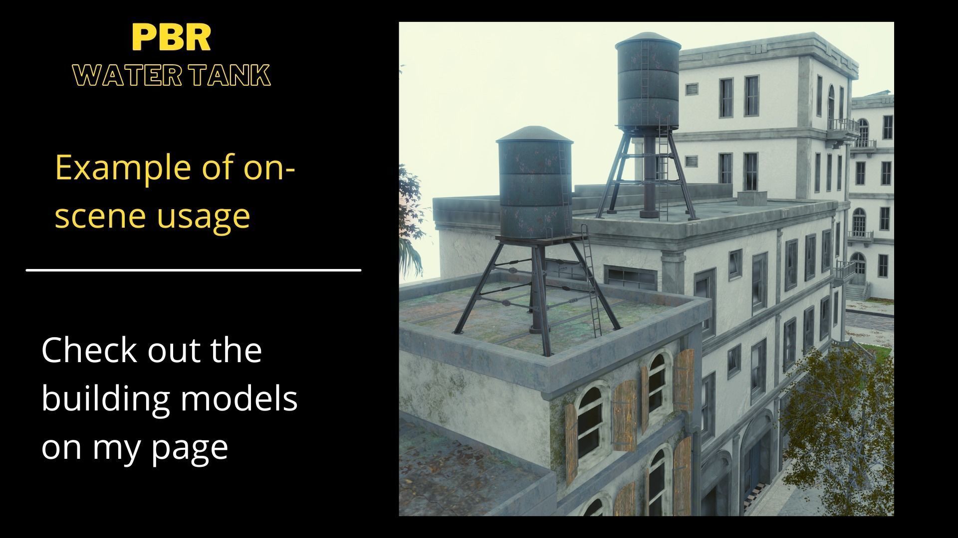 Water Tank PBR Low-poly 3D model Low-poly 3D model_7