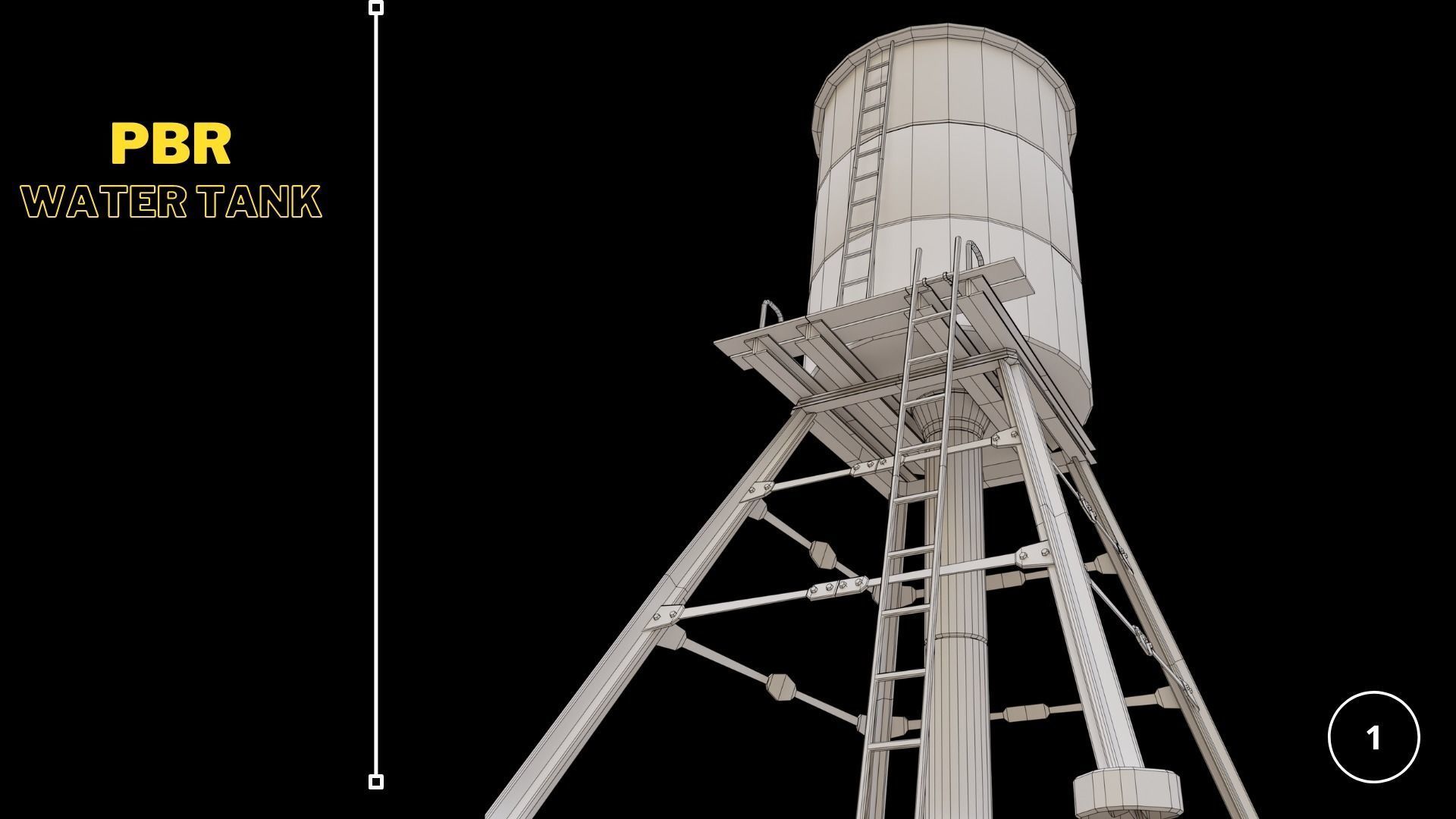 Water Tank PBR Low-poly 3D model Low-poly 3D model_4