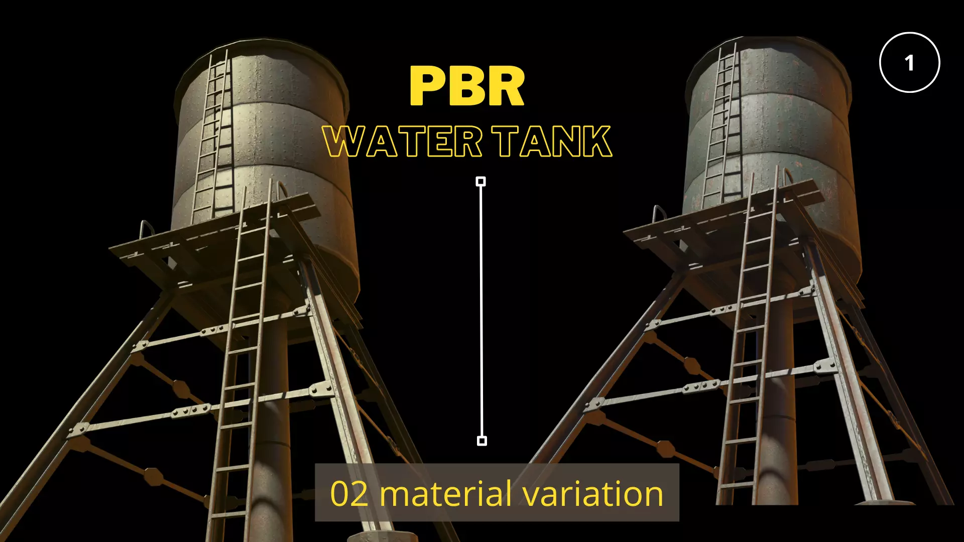 Water Tank PBR Low-poly 3D model Low-poly 3D model_0