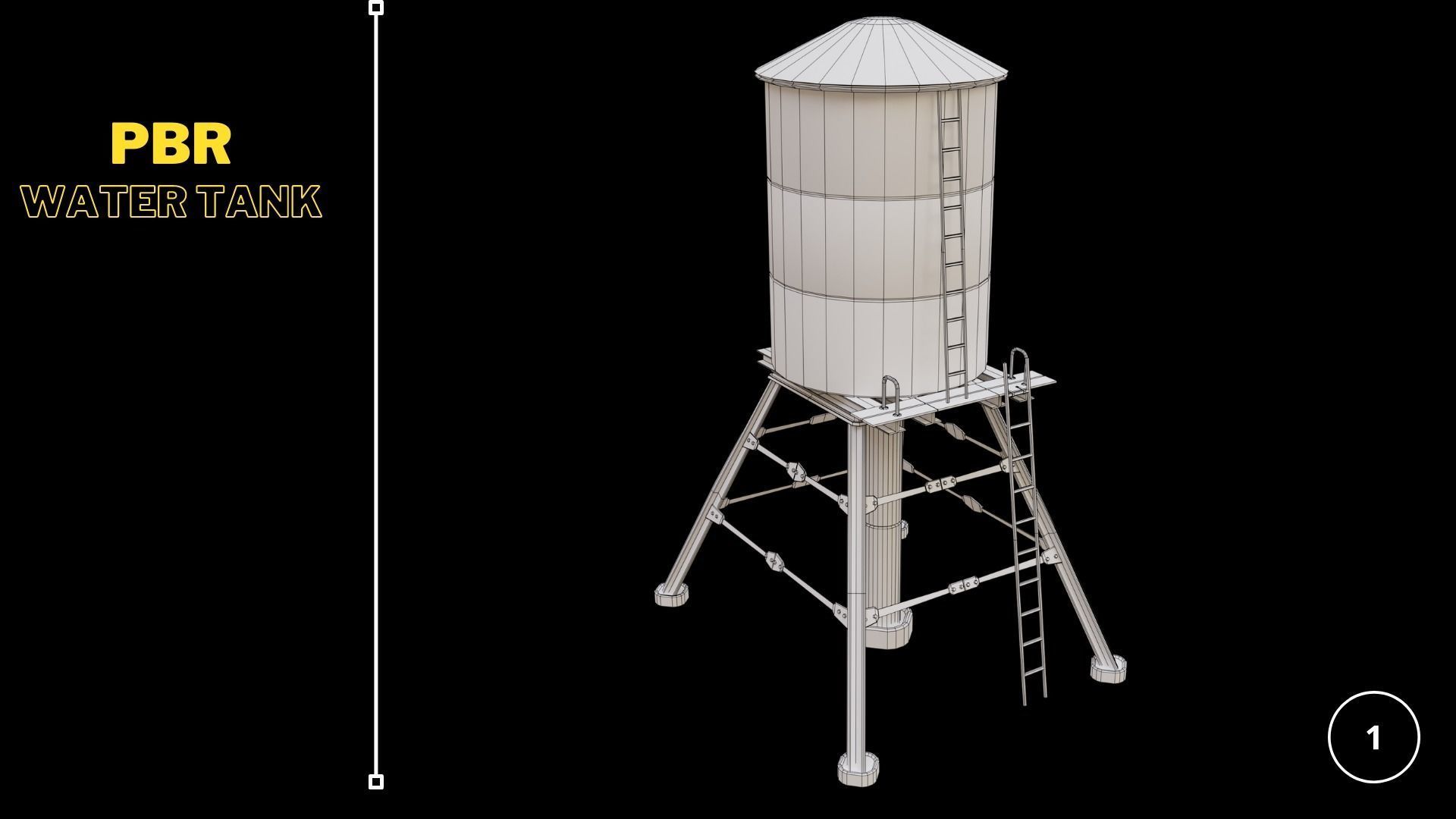 Water Tank PBR Low-poly 3D model Low-poly 3D model_5