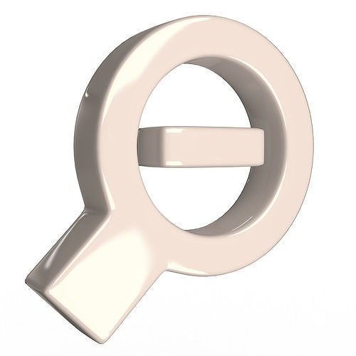 Zoom Out Symbol Low-poly 3D model