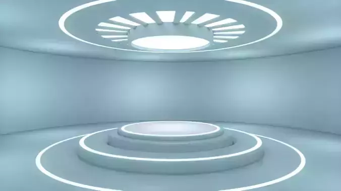 Sci Fi Room Low-poly 3D model