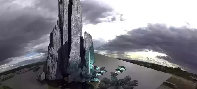 Halo Inspired Mountain Skyline 2