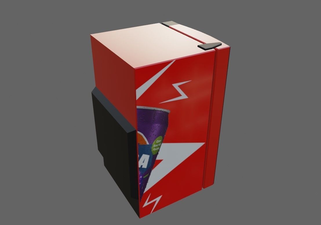 Soda Machine - Maquina de Refrigerantes Low-poly 3D model_12
