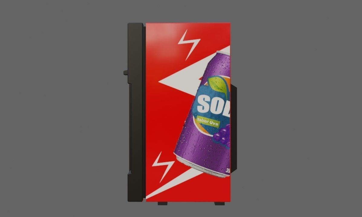 Soda Machine - Maquina de Refrigerantes Low-poly 3D model_14