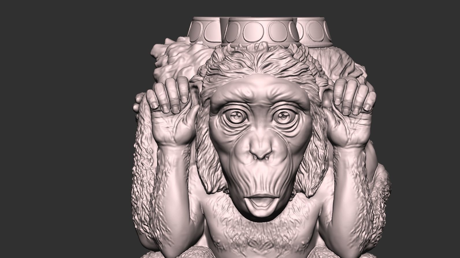 Three Wise Monkeys 3D model 3D print model_46