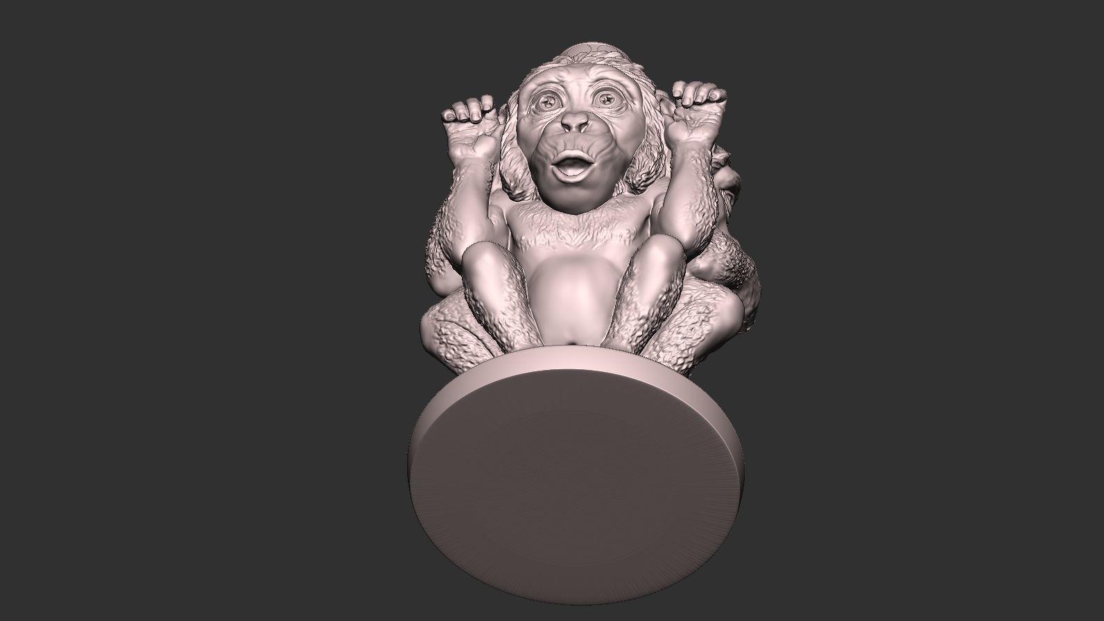 Three Wise Monkeys 3D model 3D print model_39