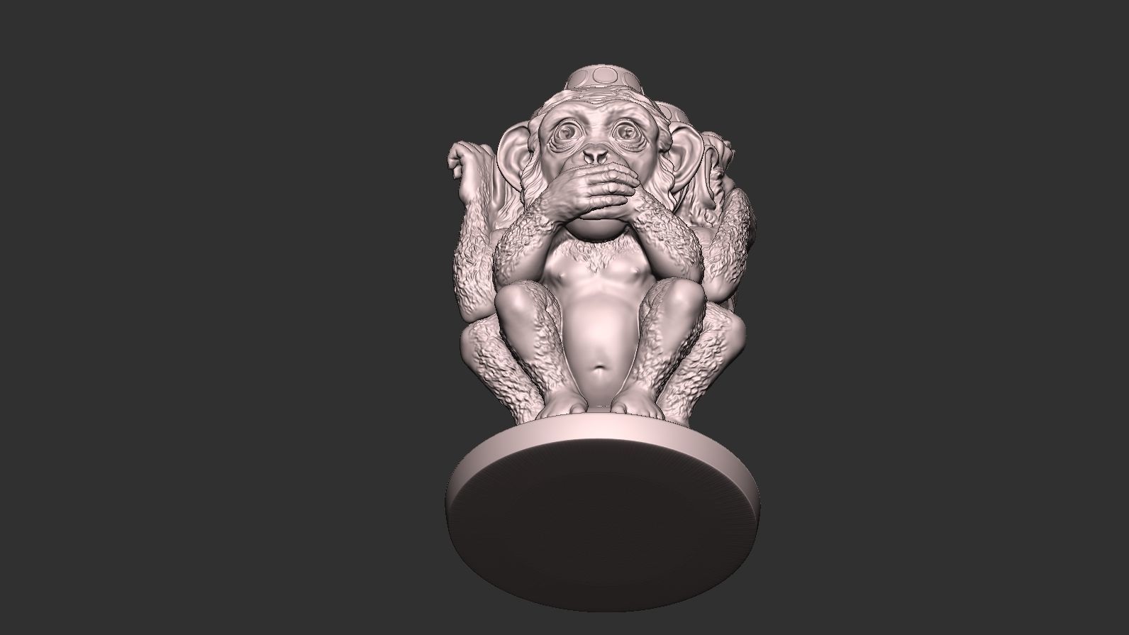 Three Wise Monkeys 3D model 3D print model_40
