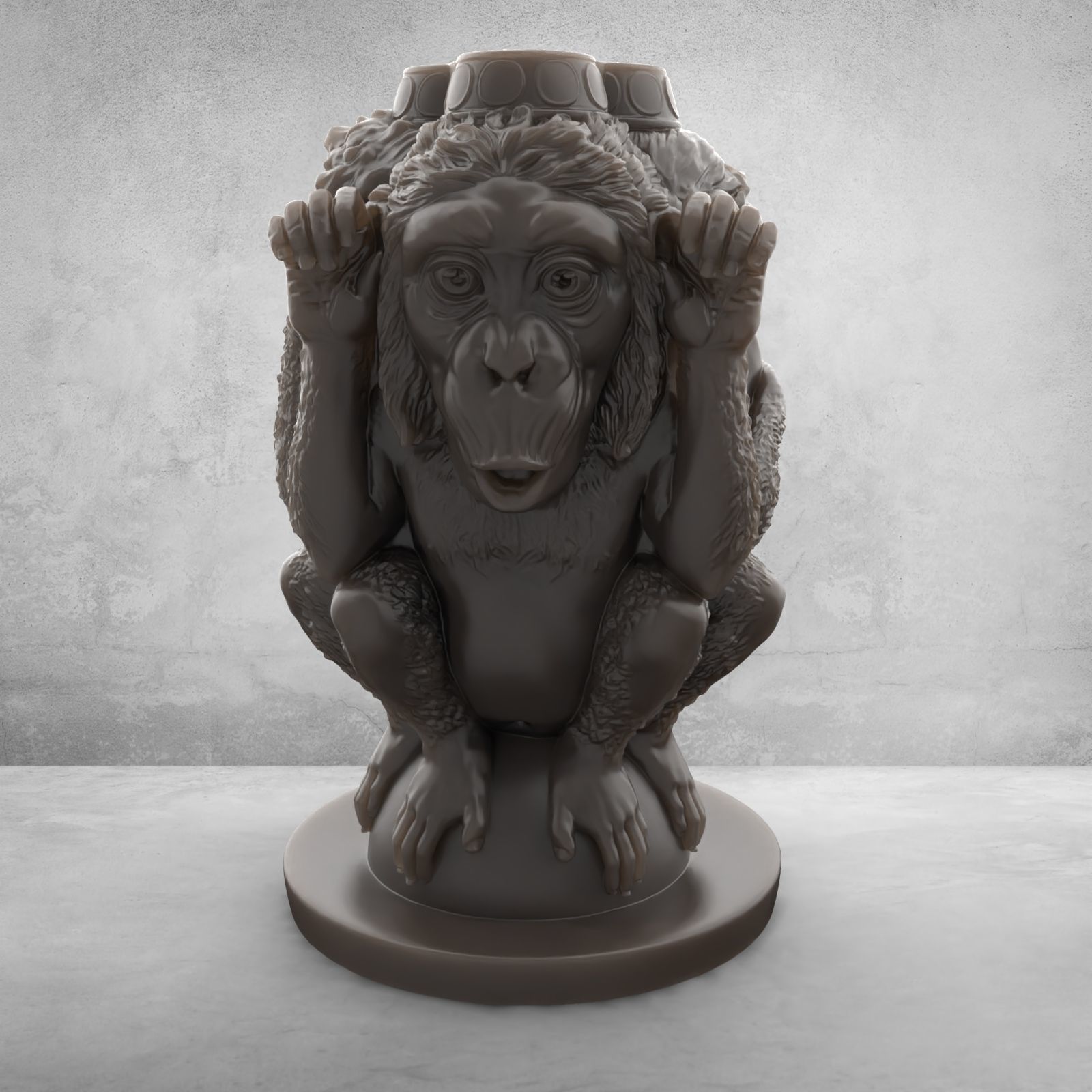 Three Wise Monkeys 3D model 3D print model_5