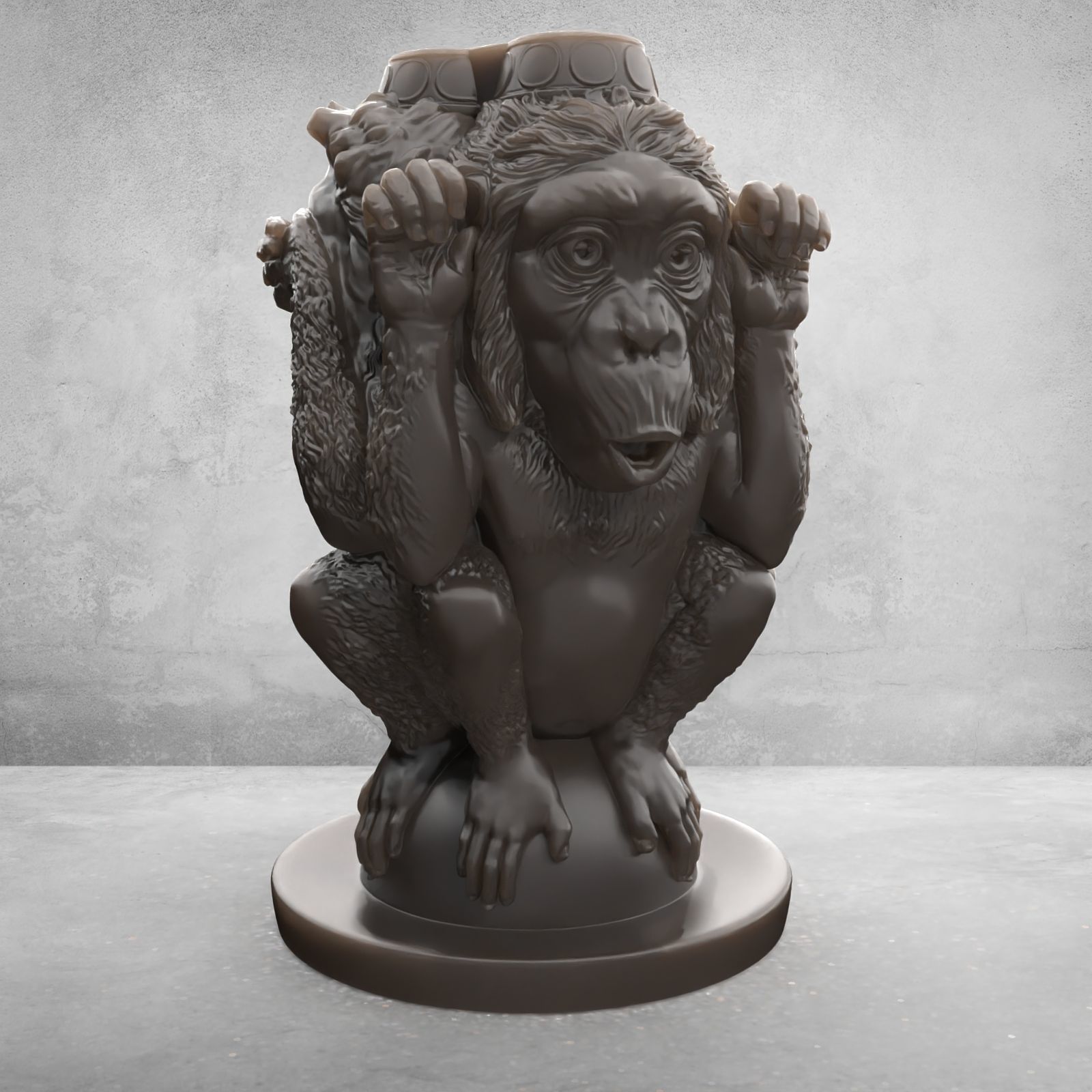 Three Wise Monkeys 3D model 3D print model_15