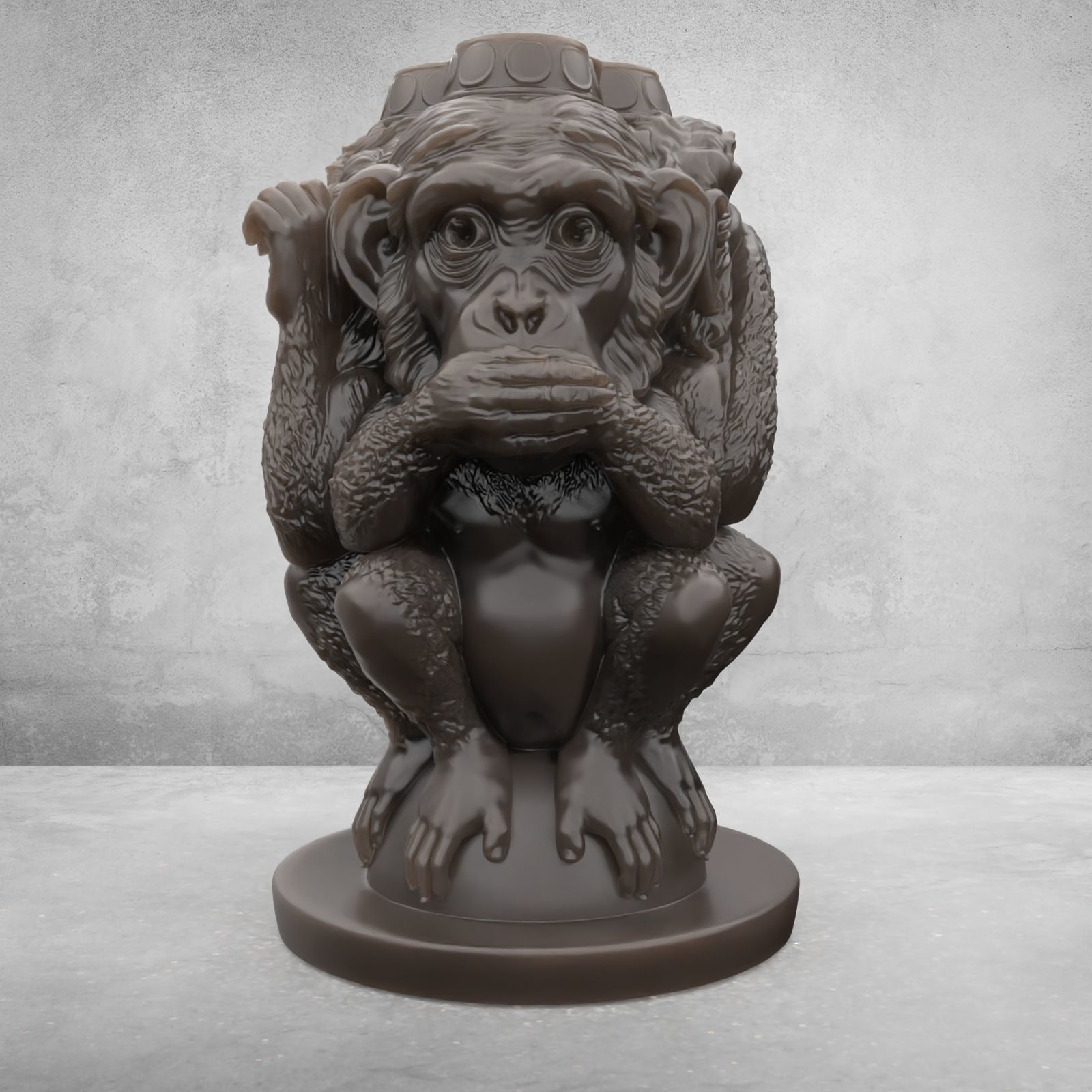 Three Wise Monkeys 3D model 3D print model_10