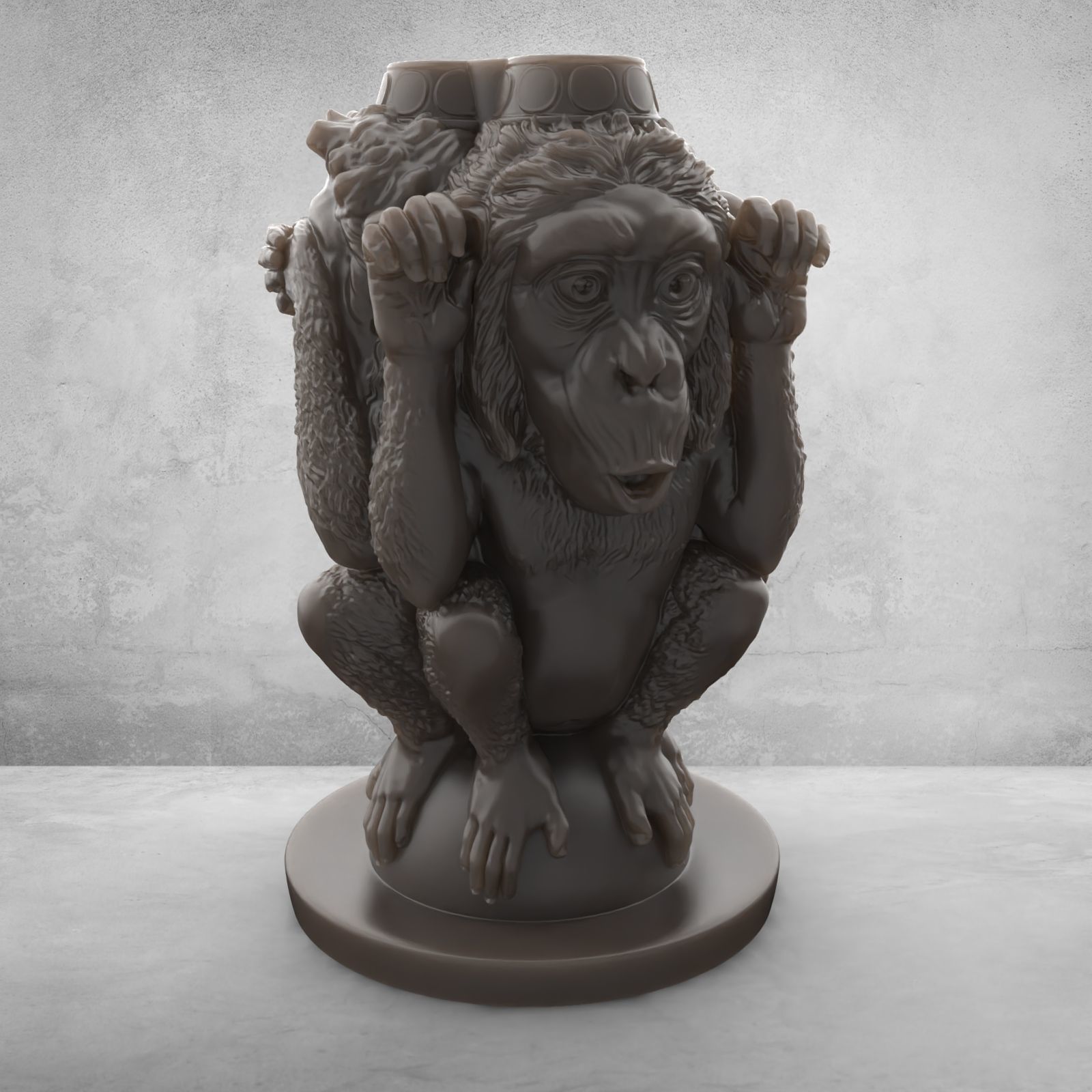 Three Wise Monkeys 3D model 3D print model_4