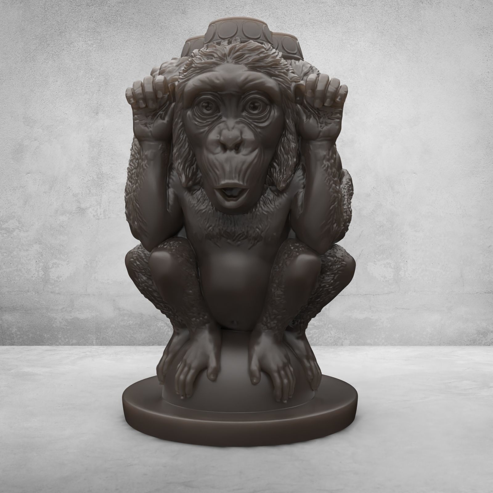 Three Wise Monkeys 3D model 3D print model_6