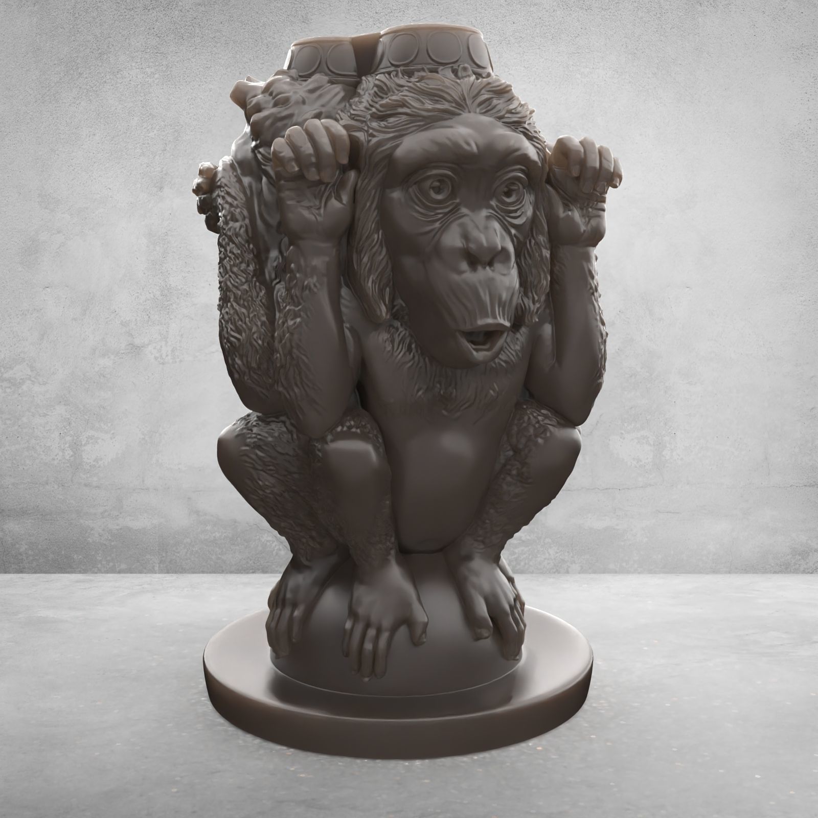 Three Wise Monkeys 3D model 3D print model_16