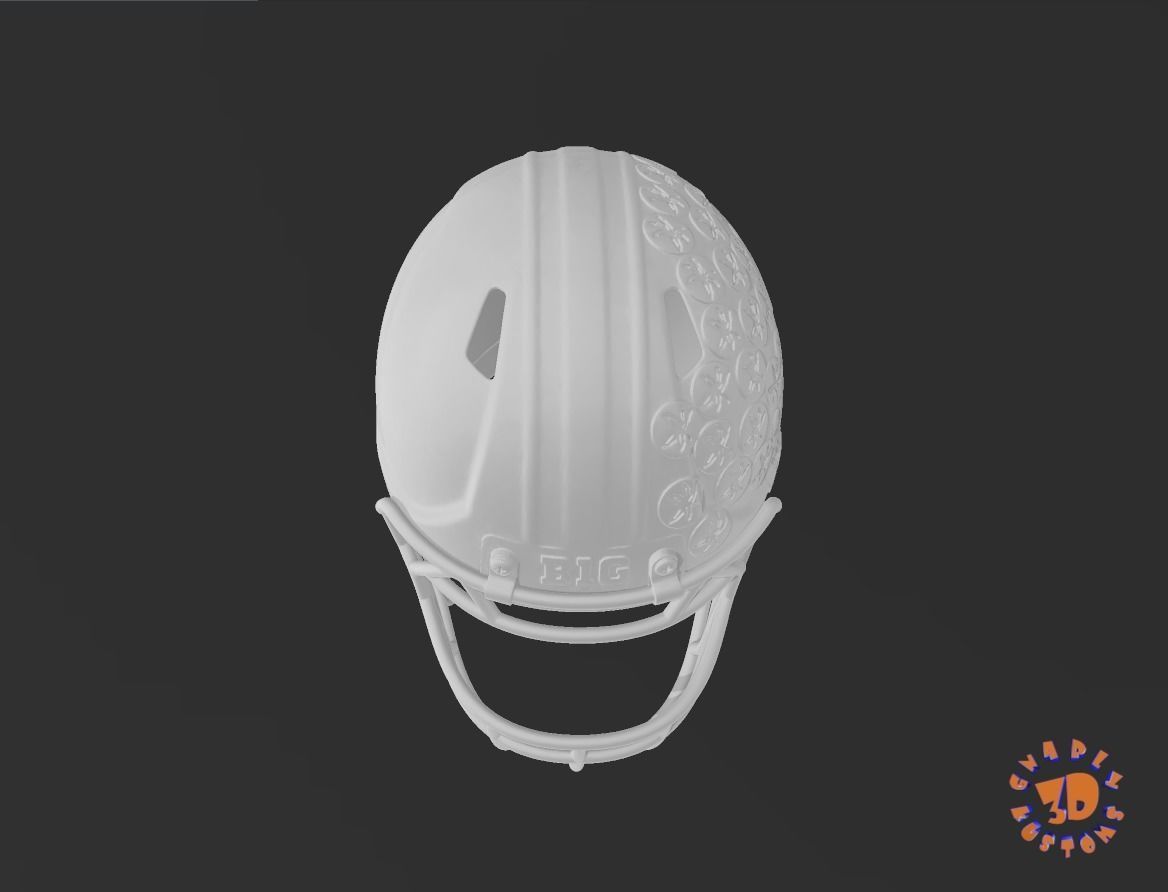 Ohio State Buckeyes Collage Team Football Helmet 3D print model_8