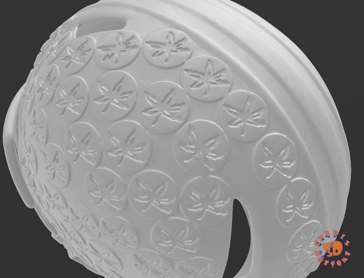 Ohio State Buckeyes Collage Team Football Helmet 3D print model_10